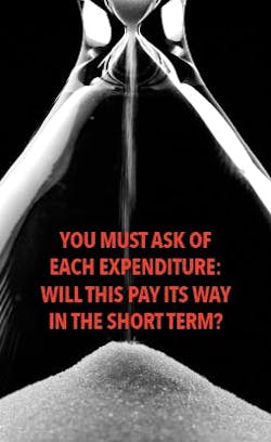 Business ready for downturn-hourglass sand running out Business ready for downturn-hourglass sand running out