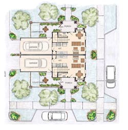 Larry Garnett New Urbanism Front Street duplex plan Larry Garnett New Urbanism Front Street duplex plan