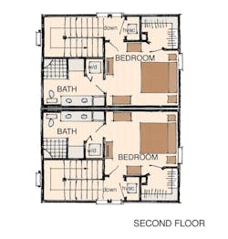 Larry Garnett New Urbanism Front Street second floor plan Larry Garnett New Urbanism Front Street second floor plan