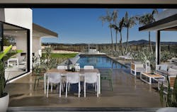 Pardee Homes' Vista Santa Fe model outdoor living with pool Pardee Homes' Vista Santa Fe model outdoor living with pool