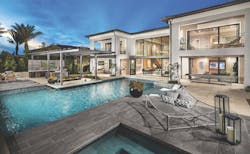 Toll Brothers luxury design Olimpico model outdoor living and home exterior facade Toll Brothers luxury design Olimpico model outdoor living and home exterior facade