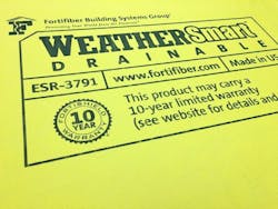 Fortifiber WeatherSmart Drainable barricade house wrap vs. tyvek Fortifiber WeatherSmart Drainable barricade house wrap vs. tyvek