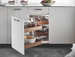 Hafele Fineline Magic Corner accessible cabinetry Hafele Fineline Magic Corner accessible cabinetry