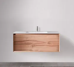 Blubathworks 45 degrees vanity line 1200 series wall hung in natural oak Blubathworks 45 degrees vanity line 1200 series wall hung in natural oak