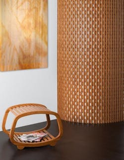 Smith and Fong Plyboo living hinge curved acoustic panel Smith and Fong Plyboo living hinge curved acoustic panel