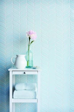 Walker Zanger 6th Avenue tiles in Ice Blue Walker Zanger 6th Avenue tiles in Ice Blue