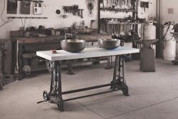 Stone Forest industrial trestle console Stone Forest industrial trestle console