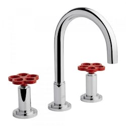 Franz Viegener Industrial chic faucet red handles Franz Viegener Industrial chic faucet red handles
