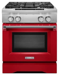 1 KitchenAid Red 30 inch gas range FRKMAHGUEYXX 1 KitchenAid Red 30 inch gas range FRKMAHGUEYXX