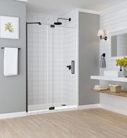 Aston Maddox shower door with oil rubbed bronze Aston Maddox shower door with oil rubbed bronze