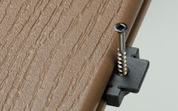 Deckorators Stowaway Hidden deck fastener System Installed Close Up Deckorators Stowaway Hidden deck fastener System Installed Close Up