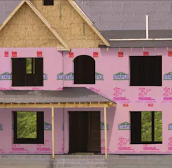 6 Owens Corning PinkWrap House Installation 6 Owens Corning PinkWrap House Installation