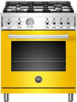 2 Bertazzoni professional 304 freestanding gas range yellow 2 Bertazzoni professional 304 freestanding gas range yellow