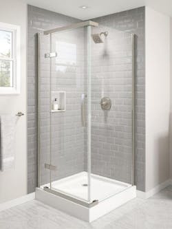 Delta shower door corner Delta shower door corner
