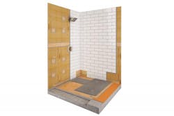 Schluter zero entry shower kerdiboard linear drain Schluter zero entry shower kerdiboard linear drain