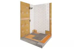 Schluter zero entry shower kerdiboard linear drain Schluter zero entry shower kerdiboard linear drain