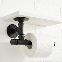 7 Signature Hardware Edison toilet paper holder matte black 7 Signature Hardware Edison toilet paper holder matte black