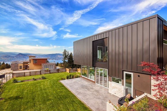 Karoleena's homes in Okanagan falls, B.C., are built with a proprietary steel core that makes them extremely strong. Ductwork, wiring, and plumbing are run through the floor, allowing for large interior spaces and a modern look. Karoleena's homes in Okanagan falls, B.C., are built with a proprietary steel core that makes them extremely strong. Ductwork, wiring, and plumbing are run through the floor, allowing for large interior spaces and a modern look.