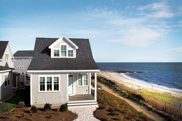 Modular Cape Cod cottages in Heritage Sands by CapeBuilt Development in Newburyport, Mass. Modular Cape Cod cottages in Heritage Sands by CapeBuilt Development in Newburyport, Mass.