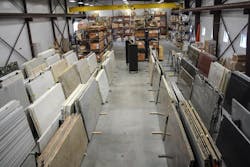 Granite and marble slabs are fabricatedin a facility near the Earth Elements showroom Granite and marble slabs are fabricatedin a facility near the Earth Elements showroom