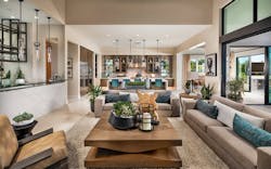 2019 Professional Builder Design Awards Gold Single-Family Production living area 2019 Professional Builder Design Awards Gold Single-Family Production living area