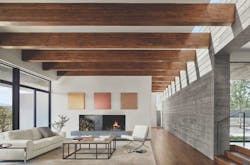 2019 Professional Builder Design Awards Gold Custom Home interior with wood ceiling beams 2019 Professional Builder Design Awards Gold Custom Home interior with wood ceiling beams