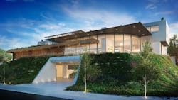 2019 Professional Builder Design Awards Gold Custom Home garage entries on exterior 2019 Professional Builder Design Awards Gold Custom Home garage entries on exterior