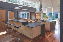 Courtyard Residence in Chicago suburbs, kitchen with a lot of natural light and windows Courtyard Residence in Chicago suburbs, kitchen with a lot of natural light and windows