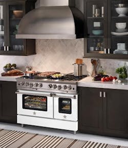 BlueStar range in matte signal white BlueStar range in matte signal white