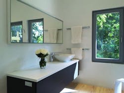 Wayne Turett design, Duravit L-Cube vanity and Axor Massoud faucet Wayne Turett design, Duravit L-Cube vanity and Axor Massoud faucet