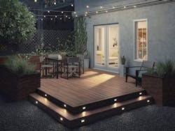 Deckorators Hinkley Heritage Riverhouse With Hinkley Luna Step Lights Deckorators Hinkley Heritage Riverhouse With Hinkley Luna Step Lights