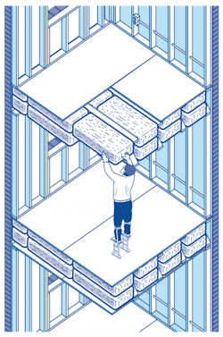 Johs Manville Cavity SHIELD Insulation Illustration Johs Manville Cavity SHIELD Insulation Illustration