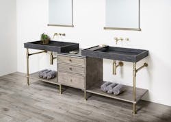Stone Forest Sinks Elemental Collection Double Vanity brass Stone Forest Sinks Elemental Collection Double Vanity brass