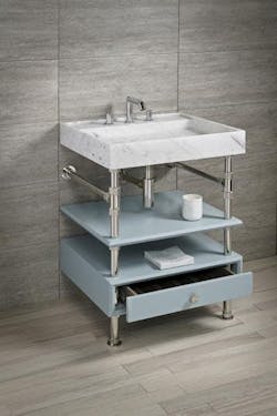 Stone Forest Sinks Elemental Collection Sink With Blue Steel storage trays Stone Forest Sinks Elemental Collection Sink With Blue Steel storage trays