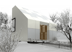 ClipHut Structural Building System house snowfall ClipHut Structural Building System house snowfall
