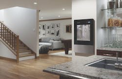 Elkay ezH2O Liv Filtered Water dispenser black staircase Elkay ezH2O Liv Filtered Water dispenser black staircase