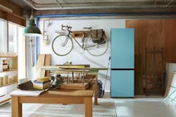 Samsung Home Appliances Prism Program BeSpoke Fridge workshop hanging bike Samsung Home Appliances Prism Program BeSpoke Fridge workshop hanging bike