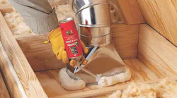 Spray foam in the attic to prevent ceiling air leaks