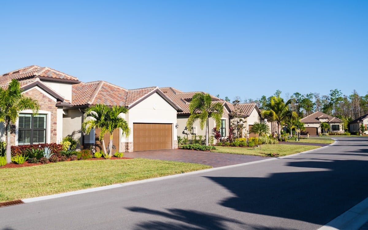 A suburban residential street in Florida