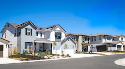 Street view of a new housing development