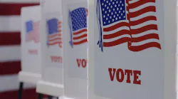 A row of voting booths