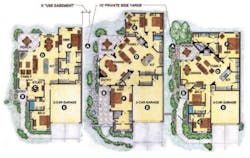Plan for The Landing zero lot line homes designed by Larry Garnett Plan for The Landing zero lot line homes designed by Larry Garnett