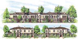 Elevations of the Neighborhood Townhomes designed by The Evans Group Elevations of the Neighborhood Townhomes designed by The Evans Group