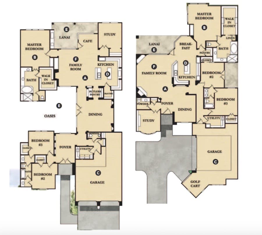 Floor Plans Zero Lot Line Narrow Lot & Traditional Neighborhood