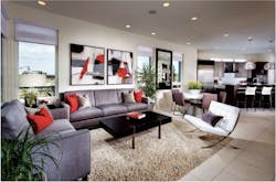 Interior living spaces Robert Hidey Architects' zero lot line design for Asher Neighborhood Interior living spaces Robert Hidey Architects' zero lot line design for Asher Neighborhood