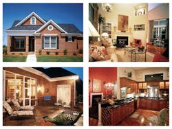 Donald F. Evans' design for the Courtyard Home with zero lot lines Donald F. Evans' design for the Courtyard Home with zero lot lines