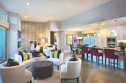 Open Plan Living Room And Kitchen At Murano In Palm Springs, Calif Open Plan Living Room And Kitchen At Murano In Palm Springs, Calif