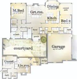 Floor plan for an in-law suite designed by TK & Associates Floor plan for an in-law suite designed by TK & Associates