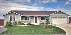 Front elevation of Reality Homes' Pacific Dunes home, which uses fiberglass batt insulation Front elevation of Reality Homes' Pacific Dunes home, which uses fiberglass batt insulation