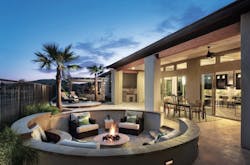 Trilogy ast Vistancia outdoor seating in a circle around the firepit Trilogy ast Vistancia outdoor seating in a circle around the firepit